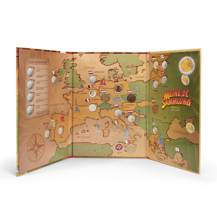 Presso Münzalbum Kids für 24x 2 Euro Gedenkmünzen